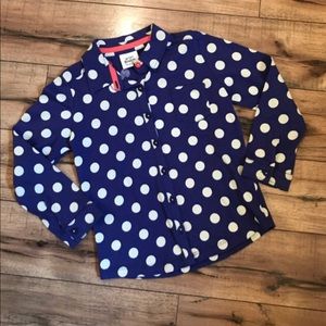 Mini Boden Purple Polka-dot Button Up Shirt